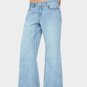 Edikted Light Blue Flare Jeans